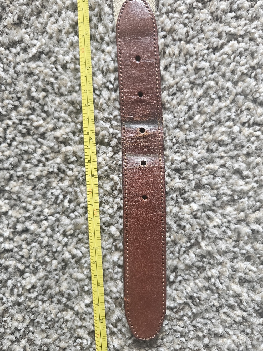 L.L. Bean Tan Embossed Leather Belt - Picture 6 of 7
